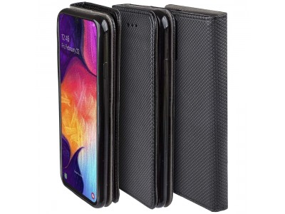 Fiber Folio Stand Black (�ierna) - Flip puzdro na Realme 8 / 8 Pro