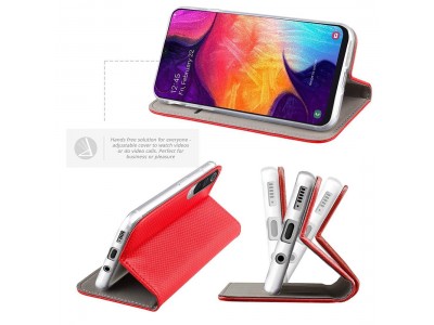 Fiber Folio Stand Red (�erven�) - Flip puzdro na HUAWEI P40 LITE