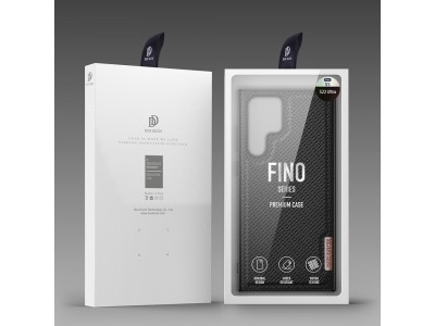 Fino Nylon Shield (ierny) - Ochrann kryt (obal) pre Samsung Galaxy S22 Ultra