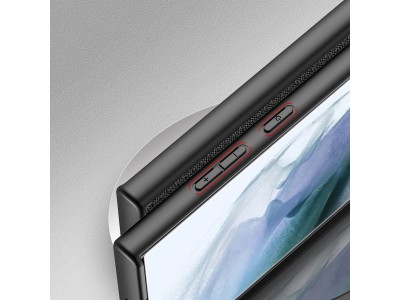 Fino Nylon Shield (ierny) - Ochrann kryt (obal) pre Samsung Galaxy S22 Ultra