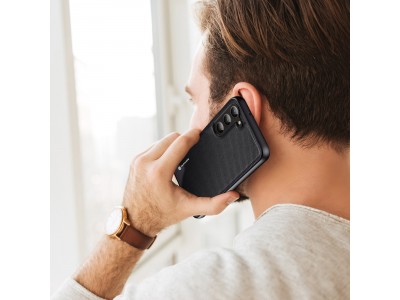 Fino Nylon Shield (ierny) - Ochrann kryt (obal) pre Samsung Galaxy S23