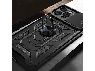 Fusion Ring Camshield II  Ochrann kryt s ochranou kamery pre Honor X8 5G (ierny)