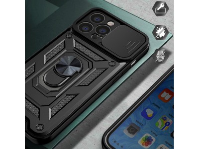 Fusion Ring Camshield II  Ochrann kryt s ochranou kamery pro iPhone 13 Pro (modr)
