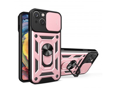 Fusion Ring Camshield II – Ochranný kryt s ochranou kamery pre iPhone 14 Plus (ružový)