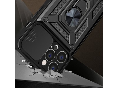 Fusion Ring Camshield II � Ochrann� kryt s ochranou kamery pre iPhone 14 Pro (modr�)