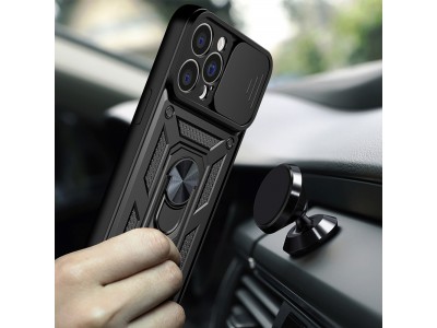 Fusion Ring Camshield II � Ochrann� kryt s ochranou kamery pre iPhone 14 Pro (modr�)