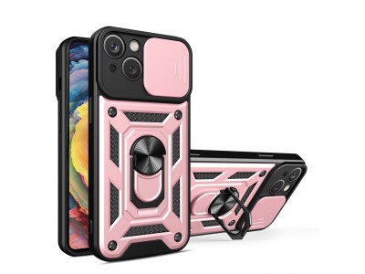 Fusion Ring Camshield II – Ochranný kryt s ochranou kamery pro iPhone 15 (růžová)