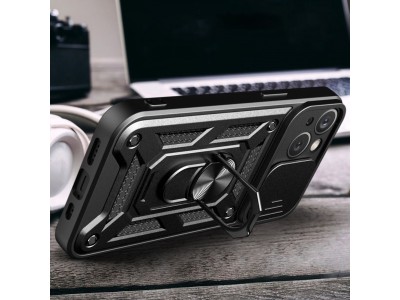 Fusion Ring Camshield II � Ochrann� kryt s ochranou kamery pre iPhone 15 (ru�ov�)