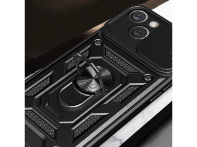 Fusion Ring Camshield II � Ochrann� kryt s ochranou kamery pre iPhone 15 (ru�ov�)