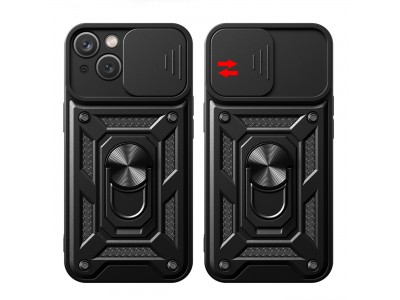 Fusion Ring Camshield II � Ochrann� kryt s ochranou kamery pre iPhone 15 (ru�ov�)