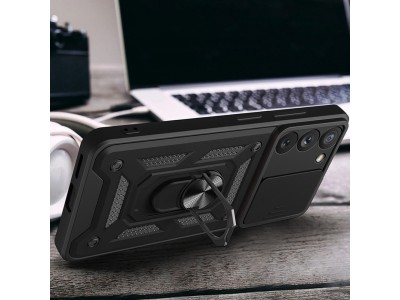 Fusion Ring Camshield II � Ochrann� kryt s ochranou kamery pre Samsung Galaxy A34 5G (�ierny)
