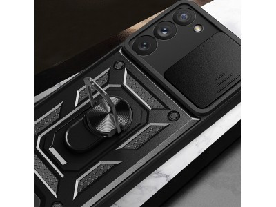 Fusion Ring Camshield II  Ochrann kryt s ochranou kamery pre Samsung Galaxy S23 Plus (ierny)