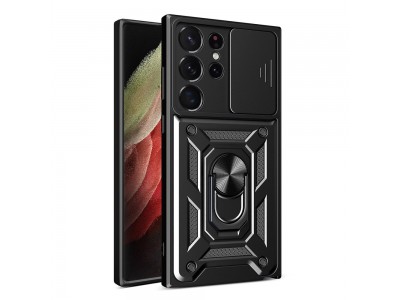 Fusion Ring Camshield II – Ochranný kryt s ochranou kamery pre Samsung Galaxy S23 Ultra (čierny)