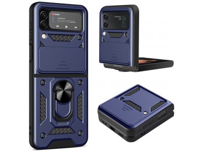 Fusion Ring Camshield II – Ochranný kryt s ochranou kamery pre Samsung Galaxy Z Flip 3 (modrý)