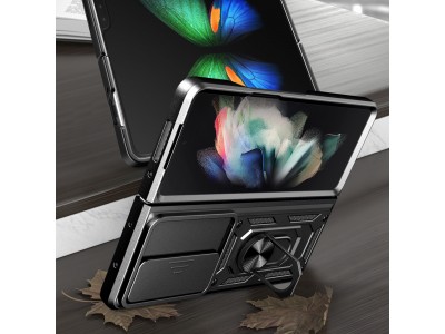 Fusion Ring Camshield II  Ochrann kryt s ochranou kamery pre Samsung Galaxy Z Fold 4 (ierny)