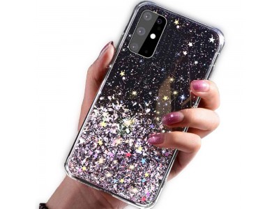 Glue Glitter Case  Ochrann kryt s farebnmi glitrami pre Xiaomi 12 5G / 12X 5G (ierna)