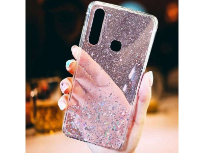 Glue Glitter Case � Ochrann� kryt s farebn�mi glitrami pre Xiaomi Poco M4 Pro 4G (ru�ov�)