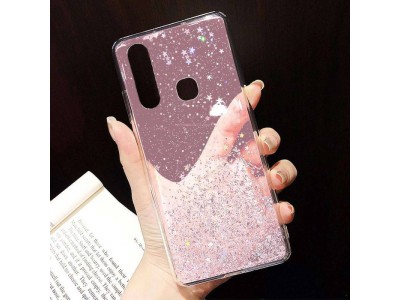 Glue Glitter Case � Ochrann� kryt s farebn�mi glitrami pre Xiaomi Poco M4 Pro 4G (ru�ov�)