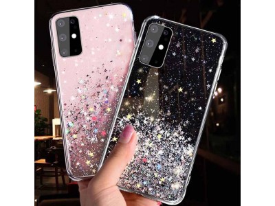 Glue Glitter Case � Ochrann� kryt s farebn�mi glitrami pre Xiaomi Poco M4 Pro 4G (ru�ov�)