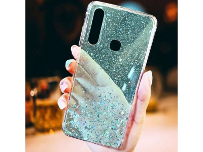 Glue Glitter Case  Ochrann kryt s farebnmi glitrami pre Xiaomi Redmi 10 (zelen)