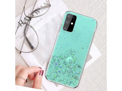 Glue Glitter Case � Ochrann� kryt s farebn�mi glitrami pro Xiaomi Redmi 12C / Redmi 11A (zelen�)