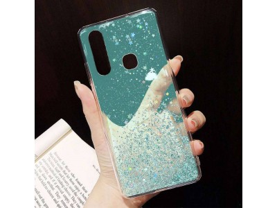 Glue Glitter Case � Ochrann� kryt s farebn�mi glitrami pro Xiaomi Redmi 12C / Redmi 11A (zelen�)