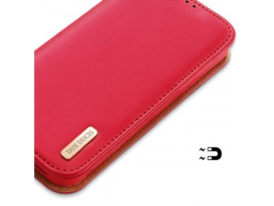 Hivo Leather Case (erven)  Luxusn ochrann puzdro z pravej koe pre iPhone 14