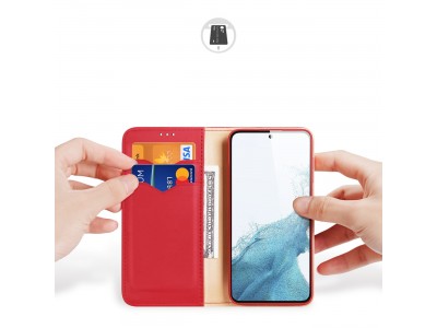 Hivo Leather Case (�erven�) � Luxusn� ochrann� puzdro z pravej ko�e pre Samsung Galaxy S23+