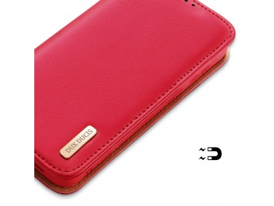 Hivo Leather Case (erven)  Luxusn ochrann puzdro z pravej koe pre Samsung Galaxy S23+