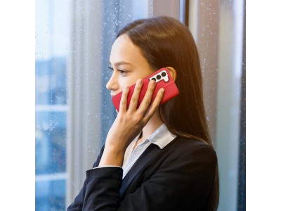 Hivo Leather Case (�erven�) � Luxusn� ochrann� puzdro z pravej ko�e pre Samsung Galaxy S23+