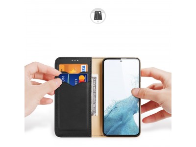 Hivo Leather Case (�ierna) � Luxusn� ochrann� puzdro z pravej ko�e pre Samsung Galaxy S23