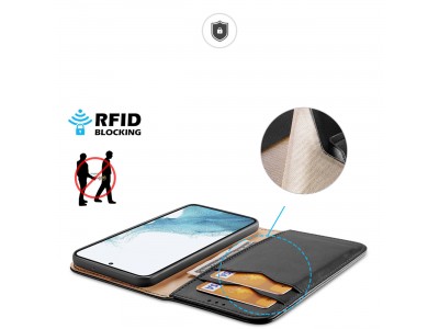 Hivo Leather Case (�ierna) � Luxusn� ochrann� puzdro z pravej ko�e pre Samsung Galaxy S23