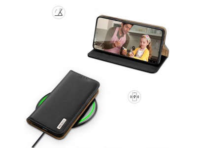 Hivo Leather Case (�ierna) � Luxusn� ochrann� puzdro z pravej ko�e pre Samsung Galaxy S23