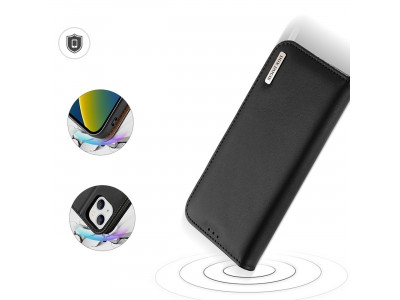Hivo Leather Case (ern)  Luxusn ochrann pouzdro z prav ke pre iPhone 14 Plus