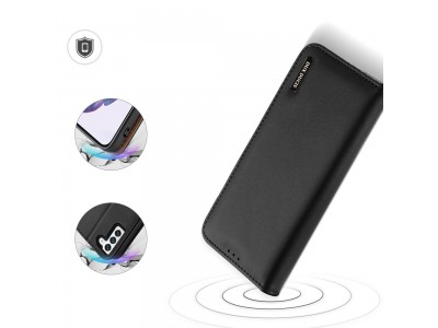 Hivo Leather Case (�ern�) � Luxusn� ochrann� pouzdro z prav� k��e pre Samsung Galaxy S22