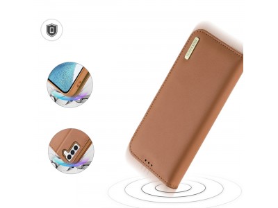 Hivo Leather Case (hned)  Luxusn ochrann pouzdro z prav ke pre Samsung Galaxy S23
