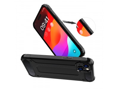 Hybrid Armor Defender (�ierna) - Odoln� ochrann� kryt (obal) na iPhone 15