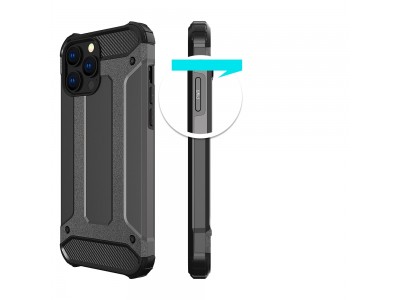 Hybrid Armor Defender (ern) - Odoln ochrann kryt (obal) na iPhone 13 Pro Max