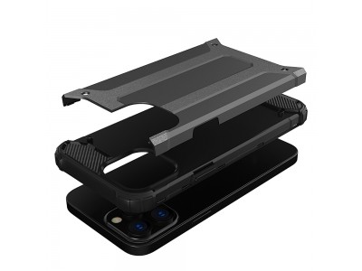 Hybrid Armor Defender (�ierny) - Odoln� ochrann� kryt (obal) na iPhone 13 Pro Max