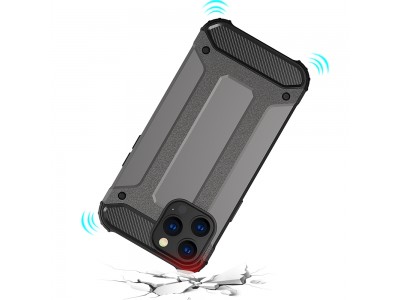 Hybrid Armor Defender (ierny) - Odoln ochrann kryt (obal) na iPhone 13 Pro Max