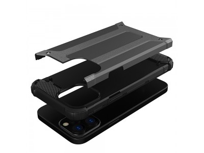 Hybrid Armor Defender (ierny) - Odoln ochrann kryt (obal) na iPhone 13 Pro