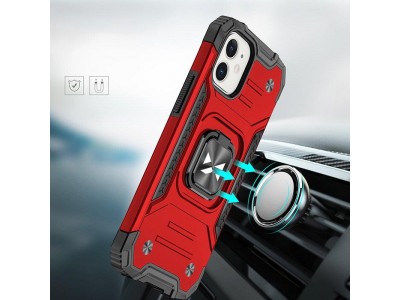 Hybrid Ring Defender (erven) - Odoln kryt (obal) na iPhone 14 Plus