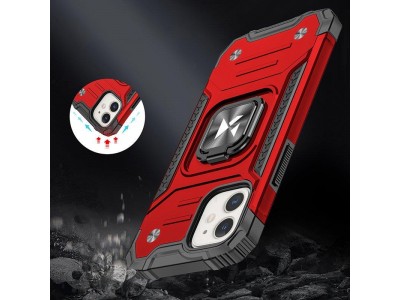 Hybrid Ring Defender (erven) - Odoln kryt (obal) na iPhone 14 Plus
