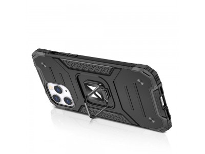 Hybrid Ring Defender (�ierny) - Odoln� kryt (obal) na iPhone 13 mini