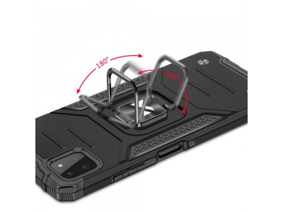 Hybrid Ring Defender (ierny) - Odoln kryt (obal) na Samsung Galaxy A22 4G