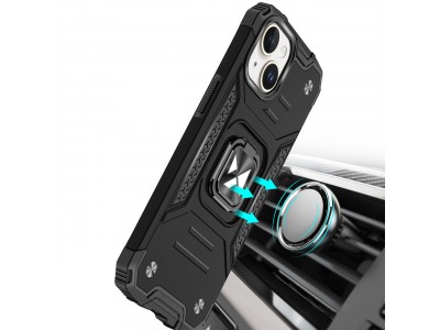 Hybrid Ring Defender (strieborn�) - Odoln� kryt (obal) na iPhone 15