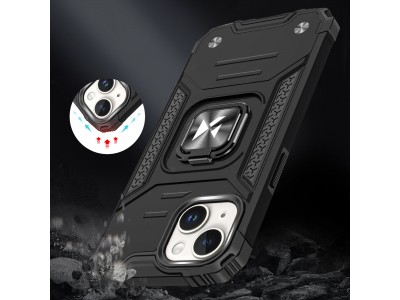 Hybrid Ring Defender (strieborn�) - Odoln� kryt (obal) na iPhone 15