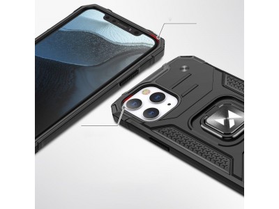 Hybrid Ring Defender (strieborn) - Odoln kryt (obal) na iPhone 14 Pro Max