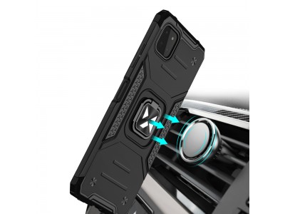 Hybrid Ring Defender (strieborn) - Odoln kryt (obal) na Samsung Galaxy A22 4G