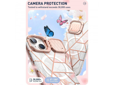 i-Blason Cosmo Series MAG MAGSAFE Pink (ruov) - Odoln obal pre iPhone 15